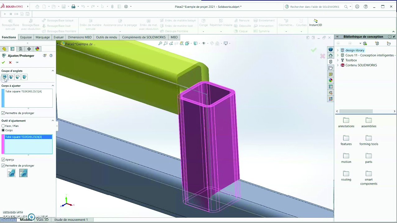 Conception mécanosoudée sur Solidworks